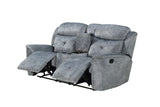 Grey Reclining Loveseat w/Console