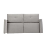 Grey Modern flat  Sofa Bed with Storage Box for Compact Living Space
