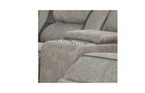 Grey Reclining Leather Upholstered Loveseat