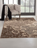 Chauncy Grey/Chocolate Area Rug 8x10