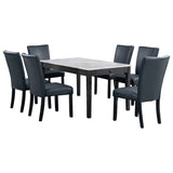 7-piece Dining Table with 2 drawers, table