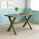 Green Rustic Wood Dining Table