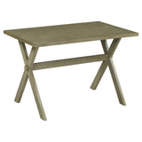 Green Rustic Wood Dining Table