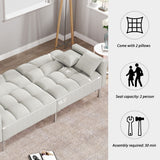 Modern Convertible Folding Futon Sofa Bed for Compact Living Space