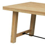 Wood Dining Table Kitchen Furniture Rectangular Table, Seats up to 6 (Natural Wood Wash)