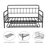 Metal Frame Daybed with trundle