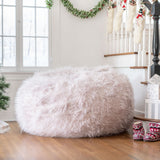 Lavender Modern Glam Faux Fur 5 Foot Bean Bag