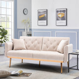 COOLMORE  Velvet  Sofa , Accent sofa .loveseat sofa with rose gold metal feet  and