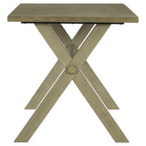 Green Rustic Wood Dining Table