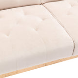 COOLMORE  Velvet  Sofa , Accent sofa .loveseat sofa with rose gold metal feet  and