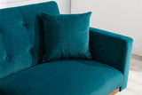 Teal Velvet Sofa