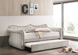 Daybed & Trundle, Beige Fabric