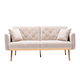 COOLMORE  Velvet  Sofa , Accent sofa .loveseat sofa with rose gold metal feet  and