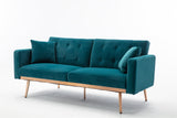 Teal Velvet Sofa