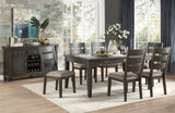 Gray Finish 7pc Dining Set Table