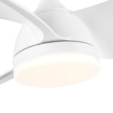 28 In Intergrated LED Ceiling Fan Lighting with White ABS Blade