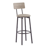 Bar Table Set with 4 Bar stools PU Soft seat with backrest