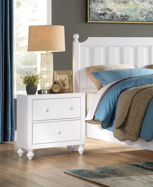 Transitional Look White Finish 1pc Nightstand