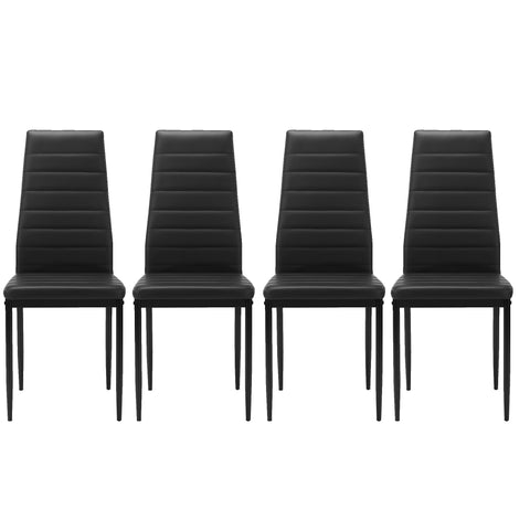 Black Dining chair set for 4