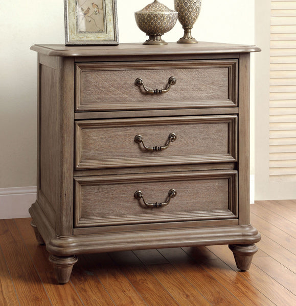 Rustic Natural Tone Finish Solid 1pc Nightstand