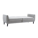 Grey Modern flat  Sofa Bed with Storage Box for Compact Living Space