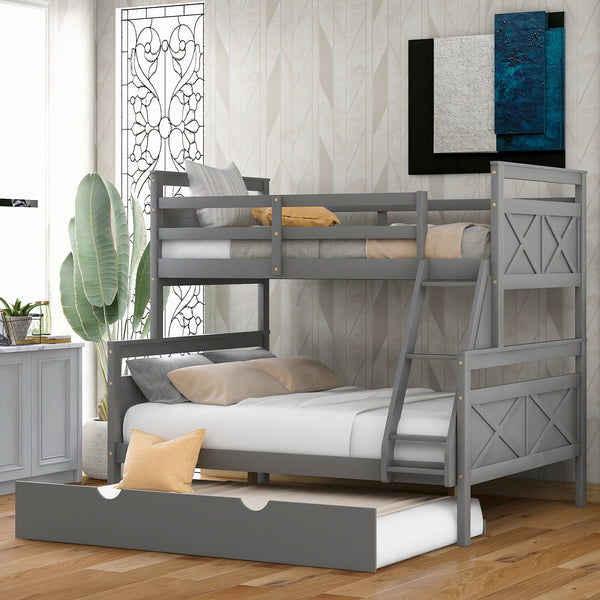 Twin over Full Bunk Bed with Ladder