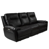 Trevor Triple Power Sofa,Genuine Leather with Lumbar Support