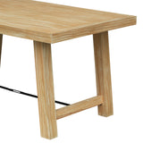 Wood Dining Table Kitchen Furniture Rectangular Table, Seats up to 6 (Natural Wood Wash)