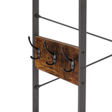 JHX Organized Garment Rack with Storage, Free-Standing Closet System with Open Shelves and Hanging Rod(Rustic Brown,43.7’’w x 15.75’’d x 70.08’’h).