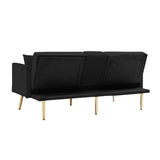 BLACK VELVET SOFA BED