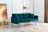 Teal Velvet Sofa