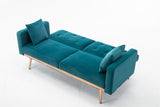 Teal Velvet Sofa