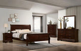 Full Size Bed Cherry Louis Phillipe Solidwood 1pc Bed Bedroom Sleigh Bed Bedroom Furniture