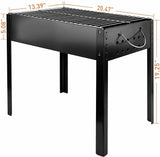 YSSOA 20” Portable Foldable Outdoor Charcoal Barbecue Grill, Detachable Collapsible Tabletop BBQ Smoker Grill Tool for Cooking, Camping, Traveling, Hiking, Picnics, Beach, Backyard Party, Black