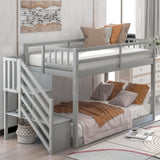 Twin over Twin Floor Bunk Bed