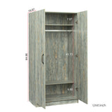 High wardrobe cabinet with 2 doors