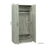 Tall wardrobe cabinet with 2 doors