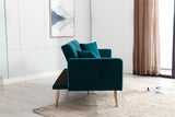 Teal Velvet Sofa