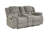 Armada Manual Recliner Loveseat Made with Chenille Fabric in White