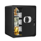 Black Safe Box, 3 opening methods  Safe for Money Valuables