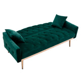 COOLMORE  Velvet  Sofa , Accent sofa .loveseat sofa with Stainless feet  Green  Velvet