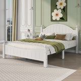 Queen 6 Piece Traditional Concise Style White Bedroom Set