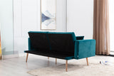 Teal Velvet Sofa