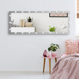 Modern Wall Full Length Mirror with LED Bulbs with Touch Control and 3 color Lights