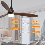 Ceiling Fan With Lights 3 Carved Wood Fan Blade Noiseless Reversible Motor Remote Control (Will be arrived in next 10 days)