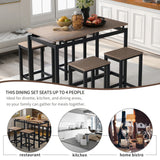 5-Piece Kitchen Counter Height Table Set, Dining Table with 4 Chairs