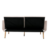 COOLMORE  Velvet  Sofa , Accent sofa .loveseat sofa with rose gold metal feet  and