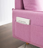 Modern Pink Storage Sofa Multifunctional Folding Living Room Sofa Bed Furniture