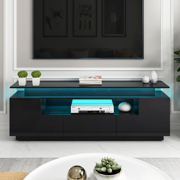 Modern, Stylish Functional TV stand with Color Changing LED Lights