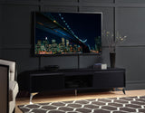 TV stand , LED, Black & Chrome Finish